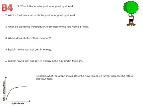 OCR C21st science B4 revision tasks