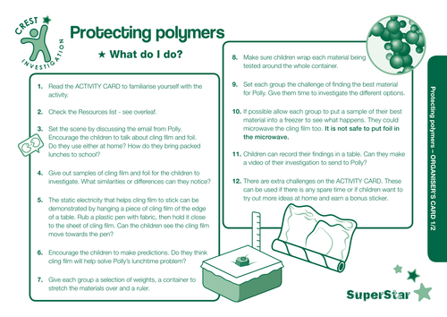 Protecting Polymers - SuperStar Activity