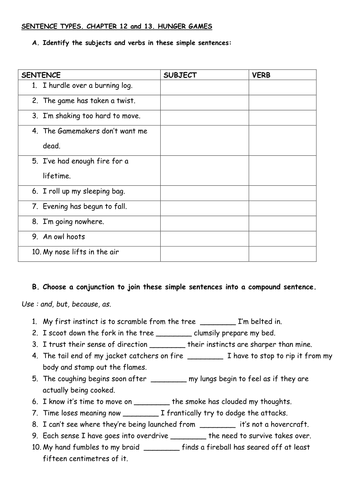 Sentence Types (Hunger Games)