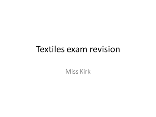 Revision booklet. Think, pair, share textiles