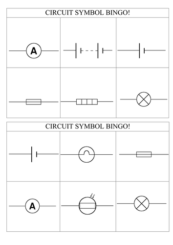 Circuit Symbol Bingo