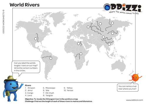 World Rivers Mapping Teaching Resources