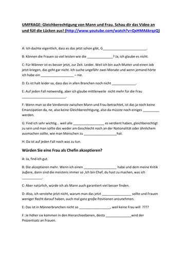 Sind Frauen gleichberechtigt?