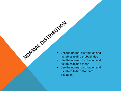 S1 Normal Distribution Slides Edxcel