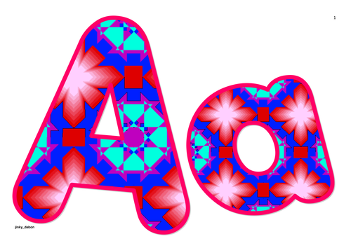 Snowflakes Themed Alphabets and Numbers