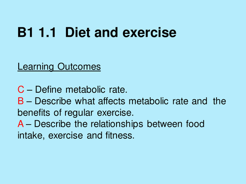 AQA Core Biology Diet and exercise Ppt