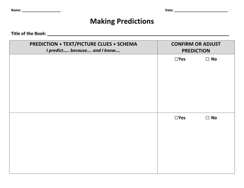 Making Predictions | Teaching Resources