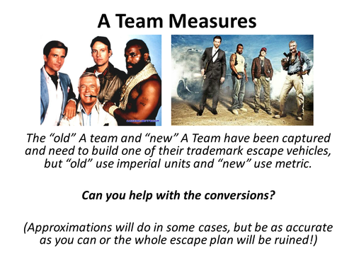 The A Team: Metric and Imperial Measures
