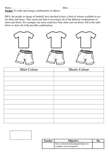 World Cup Kit Sorting