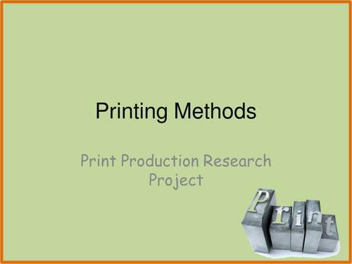 Printing Methods