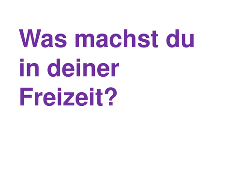 Speaking Activity : Free Time