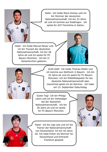 German: Football Reading (World Cup/Euros)