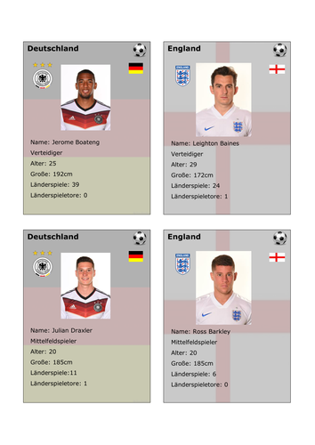 German: Football Cards