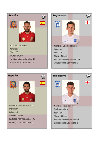 Spanish: Football Cards