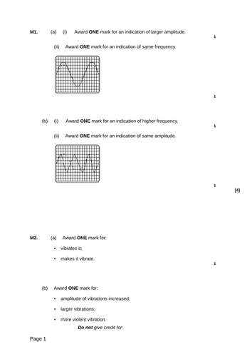 Sound - Levelled SATs questions