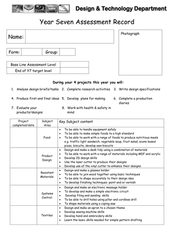 KS3 Assessment Booklet