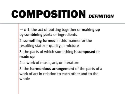what does the term composition mean