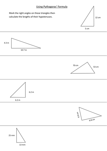 Using Pythagoras