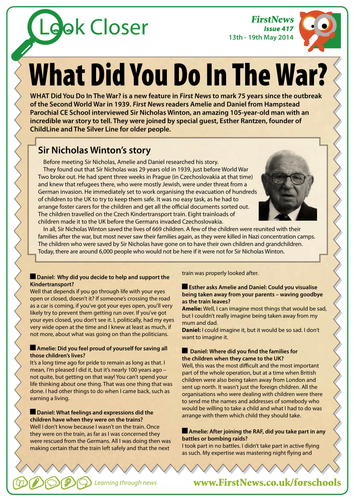 Look Closer - What Did You Do In The War?