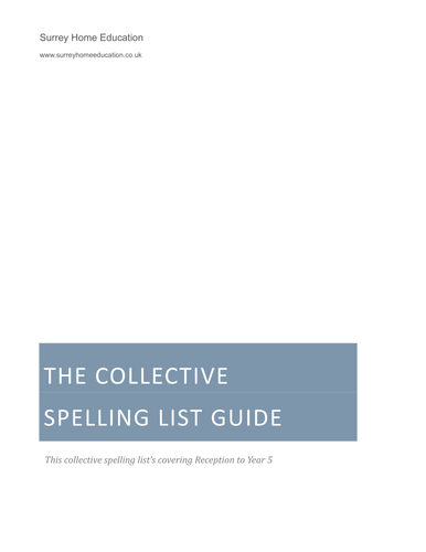 The Collective Spellings List