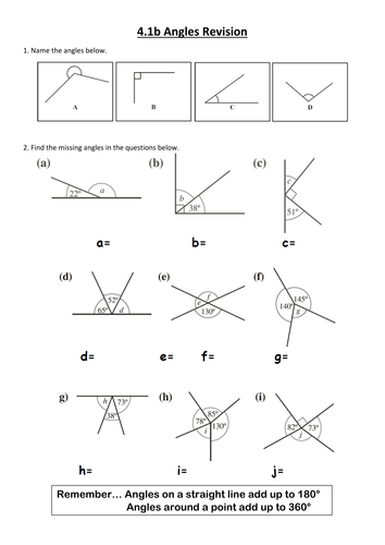 Angles Revision | Teaching Resources