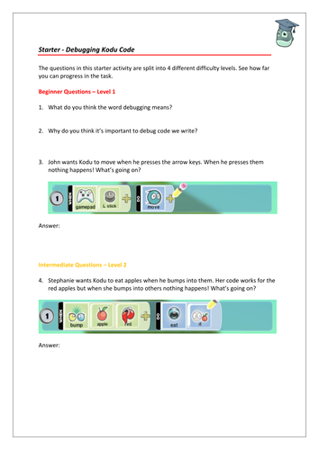 Kodu Debugging and Create a specified Game