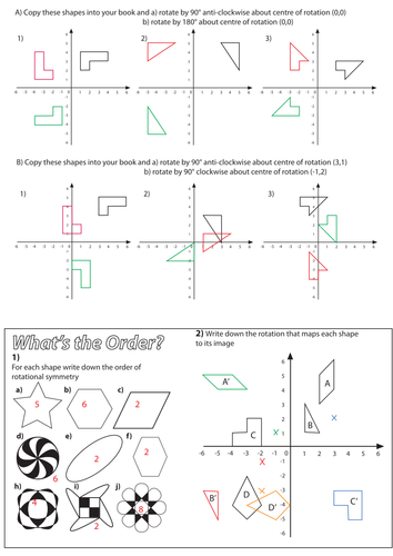 Rotation Worksheet by christyfalconer - Teaching Resources - Tes