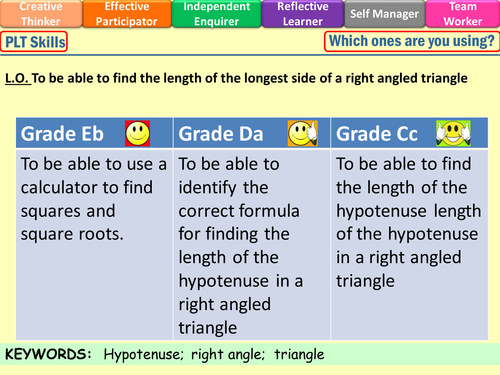 Pythagoras finding the longest side