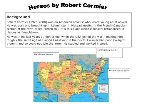 Heroes by Robert Cormier - Wall display | Teaching Resources