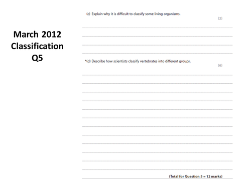 Edexcel Biology 6mark questions