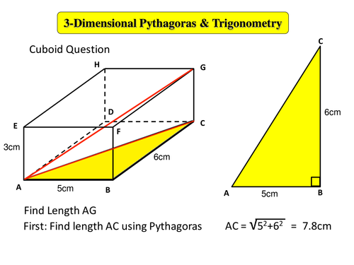 3-D Pythagoras & Trigonometry | Teaching Resources