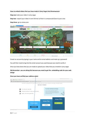 using vimeo to create embedding code for webdesign
