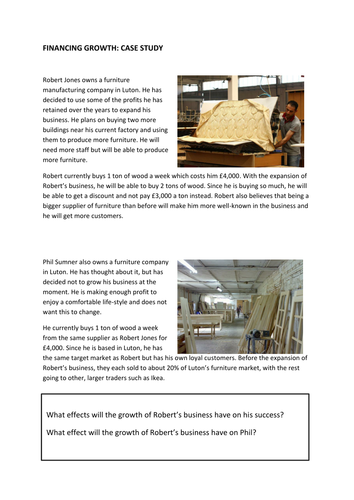 Edexcel GCSE Unit 3 - Financing Growth