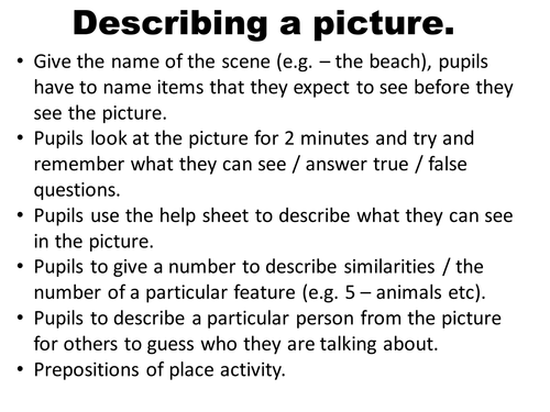 Describing a Picture