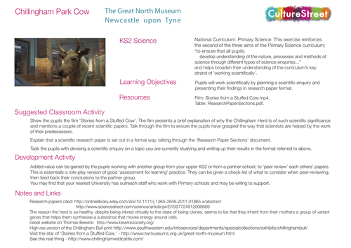 Scientific enquiry into a stuffed cow