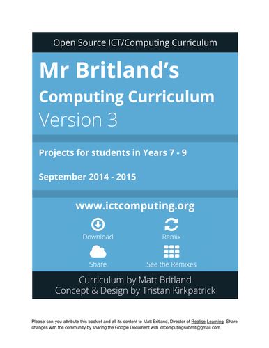 An Open Source ICT/Computing Curriculum