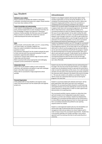 Sample Subject references