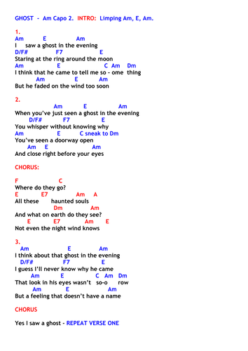 GHOST - A MYSTERIOUS SONG