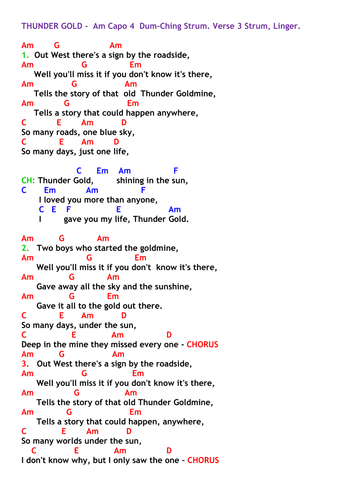 THUNDER GOLD - WESTERN BALLAD