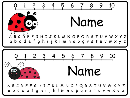 Desktop Name Card Alphabet And Number Line Teaching Resources