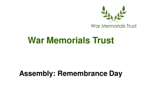 Remembrance Day primary assembly