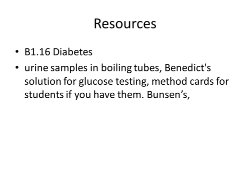 Edexcel B1.16 Diabetes