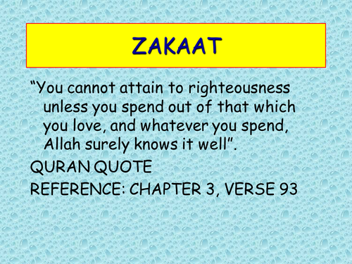 Zakaat-financial sacrifice in Islam