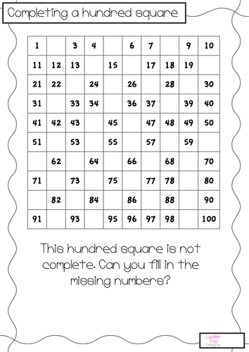 Completing Hundred Square
