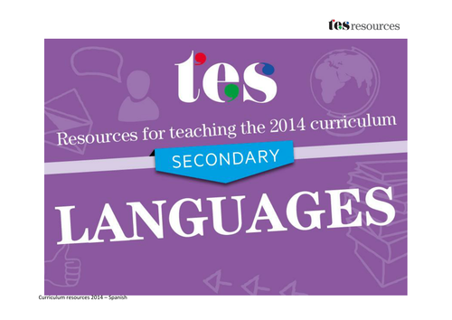 New curriculum 2014: Secondary Spanish