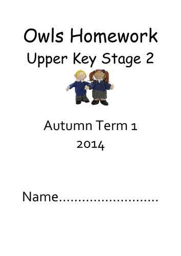 Lower and Upper KS2 Homework Books Autumn 2014