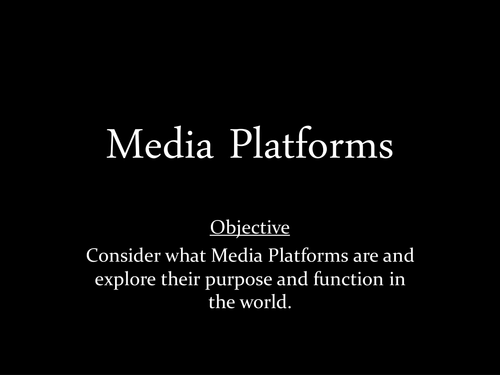 Introduction to AS Level Media Studies