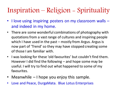 70 posters to inspire - religion / spirituality
