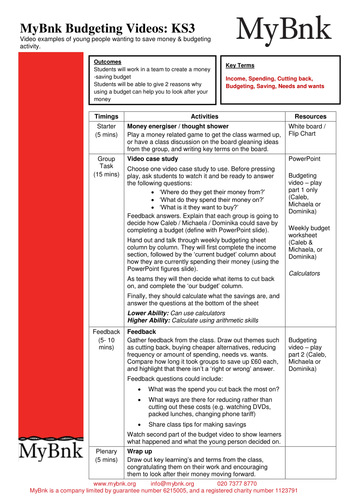 Budget with MyBnk! Help young people reach goals