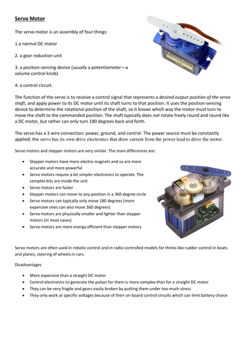 servo motor controlled animatron